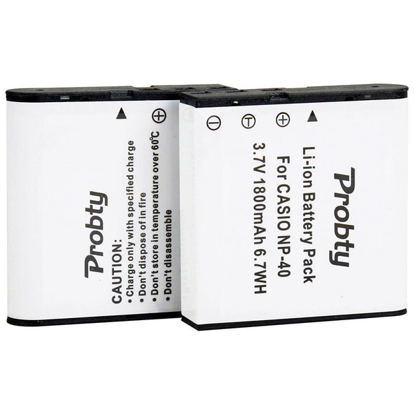 Batteria Sostitutiva Per Casio NP-40: 3,7V Li-Ion 1250mAh, Ricambio Compatibile - copertina