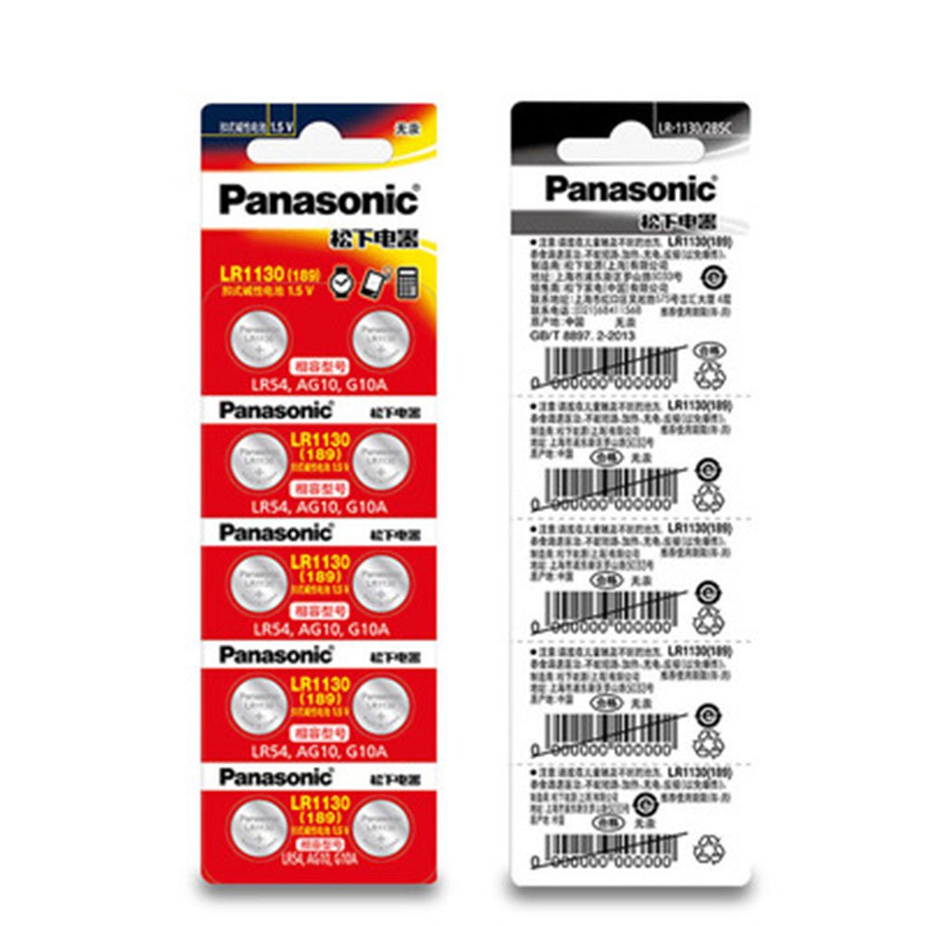 50 pezzi LR54 AG10 Batteria LR1130 189A Orologio elettronico 1.5V