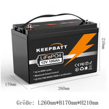 12V 100AH LiFePO4 Pacco batteria ricaricabile con BMS per barca RV US EU Tax Free