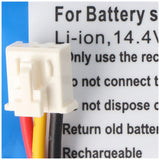 14,4V 2600mAh Batteria di Ricambio Li-ion per Proscenic 800T/820T/830T/820S, Solo con Connettore Bianco