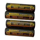 4pz 3.7 V 2200 mAh 18650 Ricaricabile Batteria Al Litio per Radio Torcia Elettrica