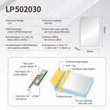 KEEPBATT Batteria ai polimeri di litio KB-LP 502030 Lipo 3,7 V 250 mAh per cuffie Bluetooth