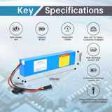 KEEPBATT Batteria a litio - ione 36V 10.5Ah, adatta per motori da 500W, ottima scelta per scooter elettrici, biciclette elettriche e altri oggetti