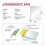 Batteria ai polimeri di litio LP104065NTC da 3,7 V e 3200 mAh per altoparlante Bluetooth wireless LED