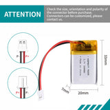 KEEPBATT Batteria ai polimeri di litio ricaricabile KB-LP 702030 Lipo 3,7 V 380 mAh per GPS