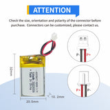 KEEPBATT LP102030 Batteria LiPo 3,7 V 500 mAh Batteria ai polimeri di litio ricaricabile