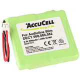 2,4V 600mAh NiMH Batteria compatibile con MEDION MD81877 / Audioline Slim 500 / S63006