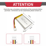 Batteria ai polimeri di litio LP104065NTC da 3,7 V e 3200 mAh per altoparlante Bluetooth wireless LED