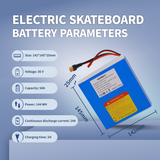 KEEPBATT 36V 5Ah Batteria di Ricambio per Skateboard Elettrico Meepo AWD Pro