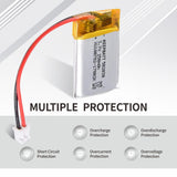 KEEPBATT Batteria ai polimeri di litio KB-LP 502030 Lipo 3,7 V 250 mAh per cuffie Bluetooth