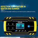 Anhtczyx 12v24v Caricabatteria al piombo-acido Caricabatteria per auto per batteria moto AGM