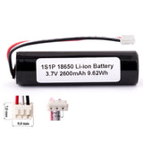 Batteria Li-Ion 1S1P 18650 2600mAh, Con protezione BMS/PCB, cavo e connettore