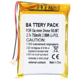 Batteria di ricambio per Garmin DriveLuxe 50LMT (Codice parte n. 361-00056-21) - Tipo LiPo (Polimerico di litio), 3,7V, 750mAh, 2,8Wh