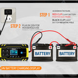 Anhtczyx 12v24v Caricabatteria al piombo-acido Caricabatteria per auto per batteria moto AGM