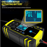 Anhtczyx 12v24v Caricabatteria al piombo-acido Caricabatteria per auto per batteria moto AGM