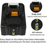 2 batterie di ricambio bl1840B 18V 4.0Ah agli ioni di litio, indicatore LED Makita bl1840B bl1850B