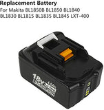 2 batterie di ricambio bl1840B 18V 4.0Ah agli ioni di litio, indicatore LED Makita bl1840B bl1850B