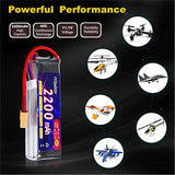 Batteria RC 3S 11.1V 2200mAh 40C LiPo con connettore XT60 per modellismo RC Quadcopter Drone FPV batteria