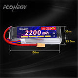 Batteria RC 3S 11.1V 2200mAh 40C LiPo con connettore XT60 per modellismo RC Quadcopter Drone FPV batteria
