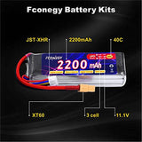 Batteria RC 3S 11.1V 2200mAh 40C LiPo con connettore XT60 per modellismo RC Quadcopter Drone FPV batteria