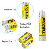 8 pezzi / 2 schede AA Accu NIMH 600 mAh Batteria da 1,2 V Capacità effettiva della fotocamera digitale