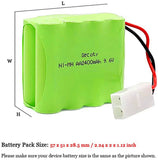 Batteria Ni-MH da 9,6 V, pacco batterie AA ricaricabile da 2400 mAh,