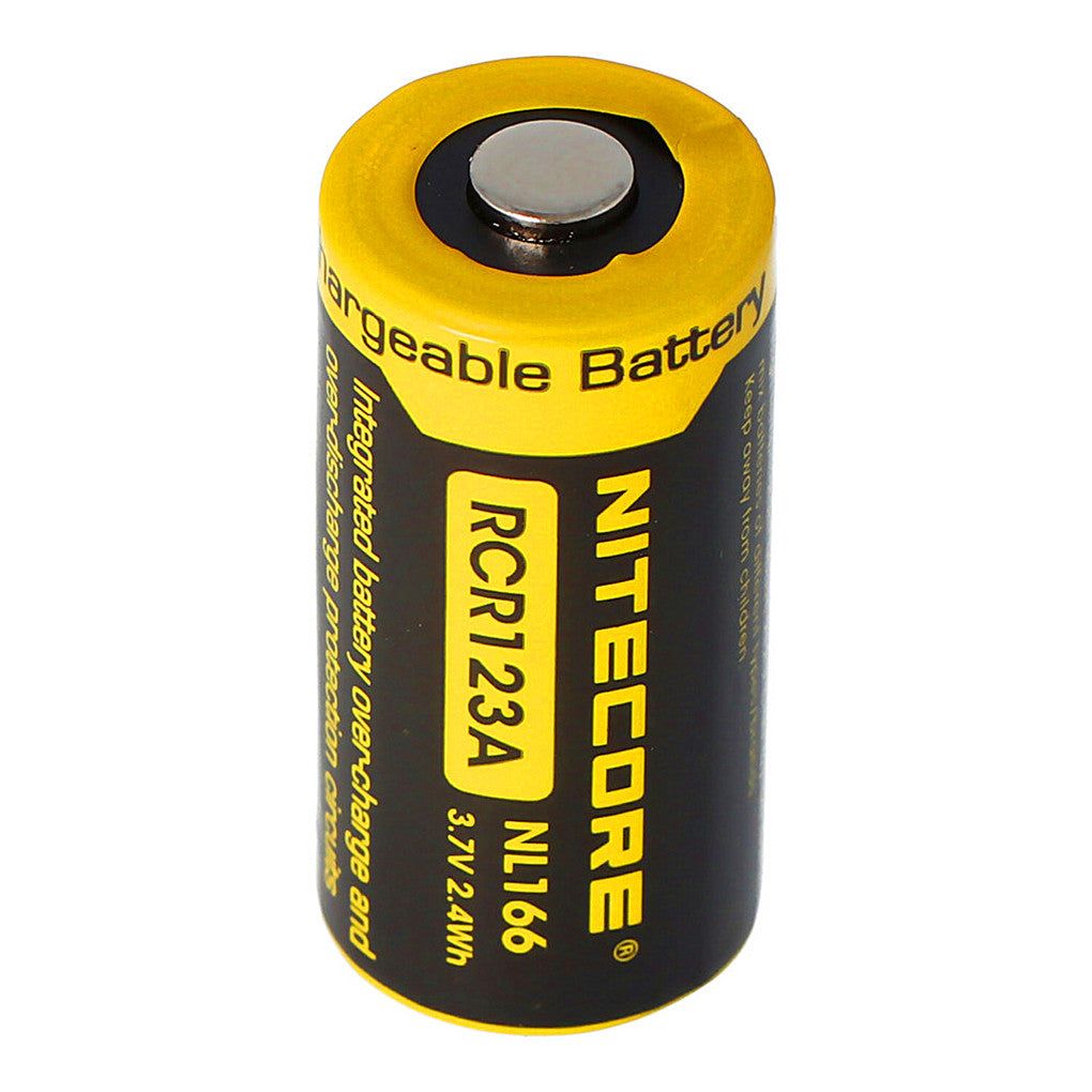 Nitecore, NL166, Batteria ricaricabile al Litio RCR123A 3.7V 650mAh