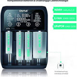 Caricabatterie UT4 Per Batterie Li-Ion / IMR / INR NI-MH / NI-Cd A AA AAA AAAA C SC D LiFePO4