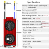 Daly Smart BMS Lifepo4 8S 24V 100A Scheda BMS Bluetooth 24 65 166