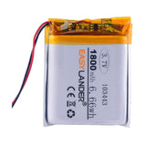 3,7 V Batteria Ai Polimeri Di Litio 103443 1800 MAH Dispositivo Di Navigazione GPS Radio DVR Auto TD-V26 JH-MD07D