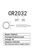 100PCS CR2032 3V Batteria Al Litio CR 2032 BR2032 DL2032 ECR2032 Giocattolo Elettronico Telecomando