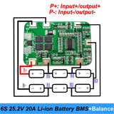 Scheda Batteria Al Litio 6S 25,2V 20A BMS Con Cacciavite 25V E Batteria Muscolare Per Pistole Da Massaggio 24V