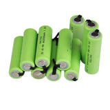 10 Pezzi Ni MH 1.2V 2500mAh AA Batterie Ricaricabili  Con Capicorda Di Saldatura