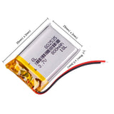 3.7V 800 MAH Batteria Al Litio Polimero 802535 Bluetooth DVR Player Driving Recorder
