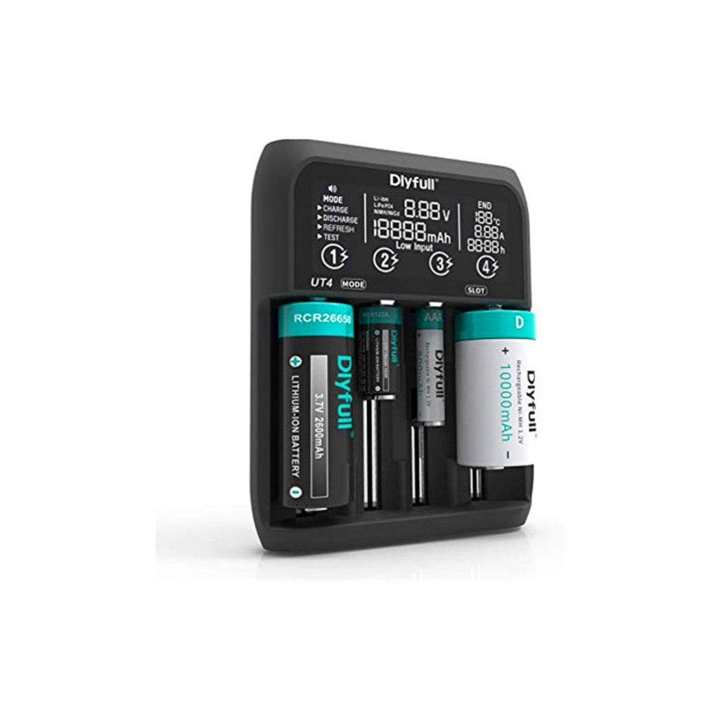 Caricabatterie UT4 Per Batterie Li-Ion / IMR / INR NI-MH / NI-Cd A AA –  batteryzone-IT