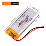 3.7V 2000mAh 102560 Batteria Ai Polimeri Di Litio Agli Ioni Di Litio Per E-Book Mobile Power DIY Tablet