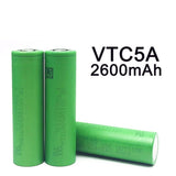 2pcs VTC5A 18650 2600mAh Batteria 35A Flat Top