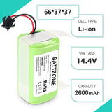 14.4V 2600mAh Li-Ion Batteria Per Tesvor Tesworth X500