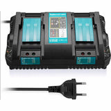 DC18RD Caricabatterie A Doppia Porta 14,4V-18V Batteria Agli Ioni Di Litio Compatibile Con Makita BL1815