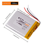 2pcs 504050 3.7V 3 Fili 1500MAH Polimero Batteria Al Litio GPS Mp3 Mp4 DVR Auto Treelogic TL-501 4Gb