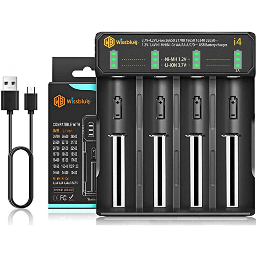 Caricabatterie Intelligente a Ricarica Rapida L1 a 1 Slot per Batterie Ricaricabili 3.7V 26800 18650 21700 Caricabatterie Intelligente a Ricarica Rapida L1 a 1 Slot per Batterie Ricaricabili 3.7V 26800 18650 21700